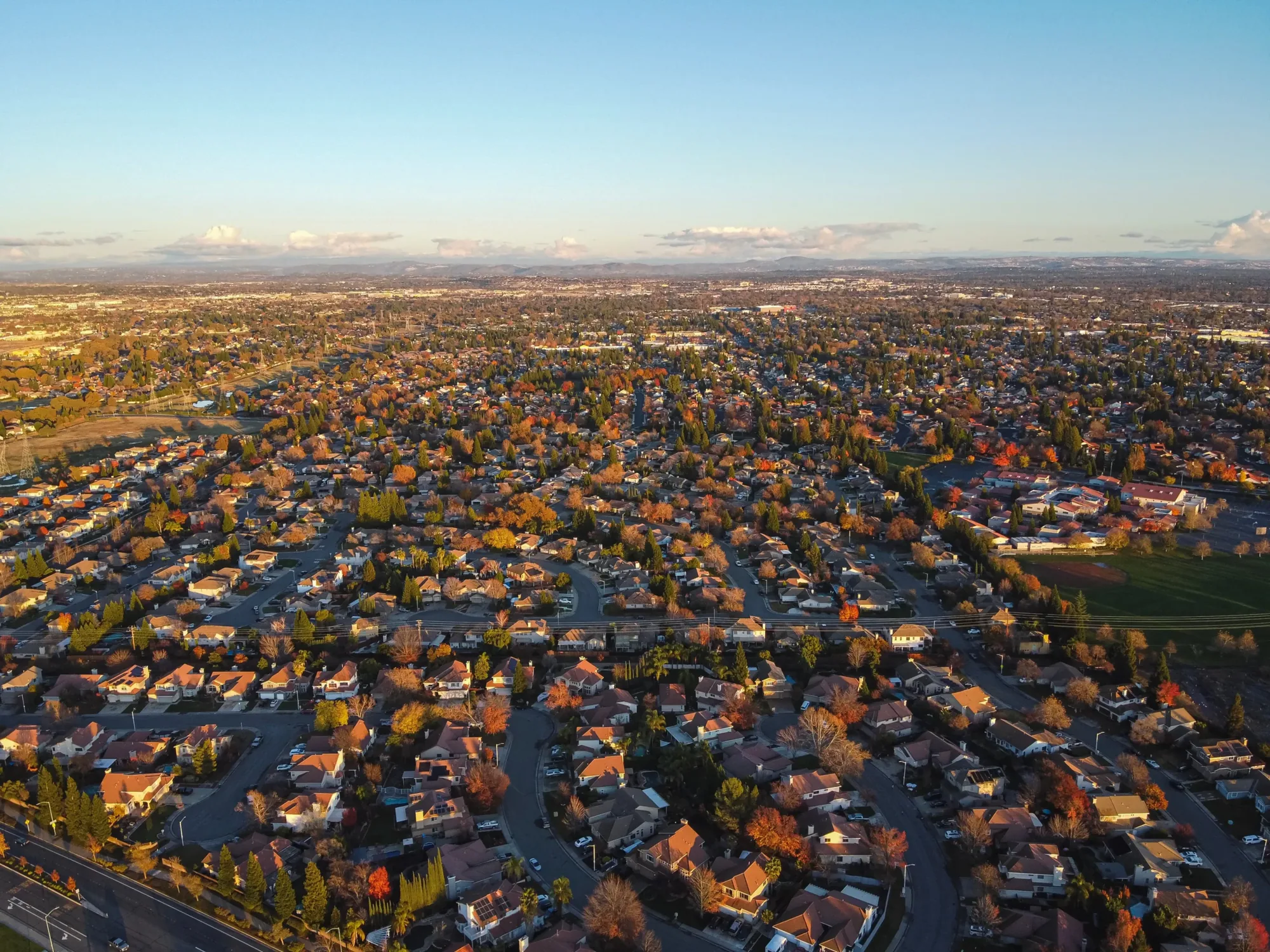 Aerial view of Roseville, California Aerial view of Roseville, California